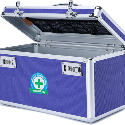 Locking Combination Medicine Box (Blue/Large)