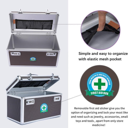 Portable Combination Medicine Box (Coffee/Large)