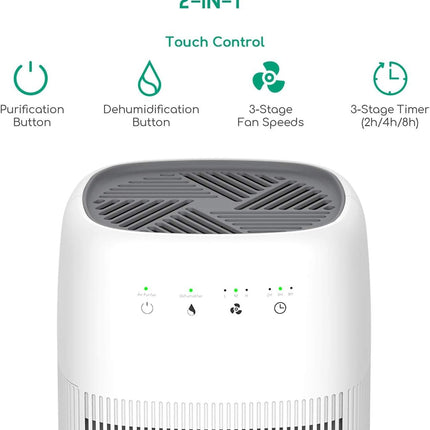 Air Purifier Dehumidifier Q10 HEPA Filter