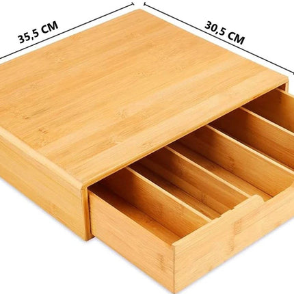 Bamboo K-Cup Coffee Pod Holder Storage Organizer  for Kitchen, Jewelry and Cosmetic