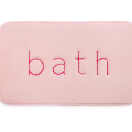 Extra Thick Memory Foam & Super Comfort Bath Rug Mat for Bathroom (60 x 40 cm, Pink)