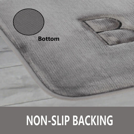 Extra Thick Memory Foam & Super Comfort Bath Rug Mat for Bathroom (60 x 40 cm, Grey)