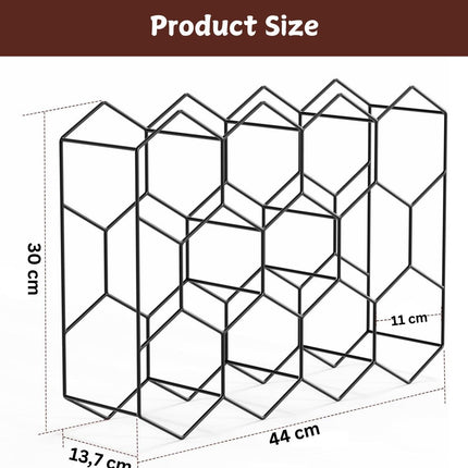 14 Bottle Freestanding Modern Metal Countertop Wine Rack Countertop