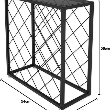 Freestanding Metal Wine Rack for 25 Bottles
