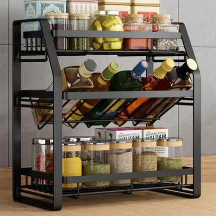 3-Tier Detachable Spice Rack Storage Organiser for Kitchen Countertop