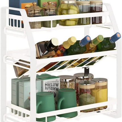 3-Tier Detachable Spice Rack Storage Organiser for Kitchen Countertop