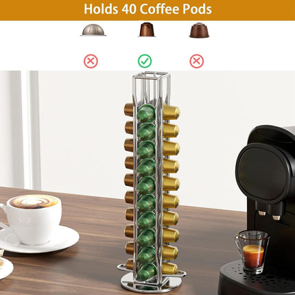 Coffee Pods Holder Storage Compatible with 40 Nespresso Pods