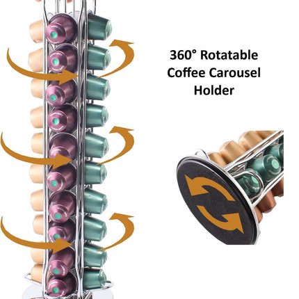 Coffee Pods Holder Storage Compatible with 40 Nespresso Pods