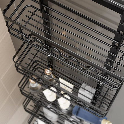 4 Tier Adjustable Baskets Over Door Pantry Organiser for Home Kitchen