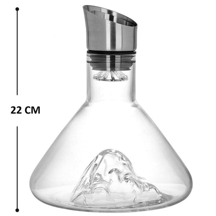 CARLA HOME Iceberg Wine Decanter with Aerator Filter and Lid