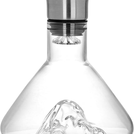 CARLA HOME Iceberg Wine Decanter with Aerator Filter and Lid
