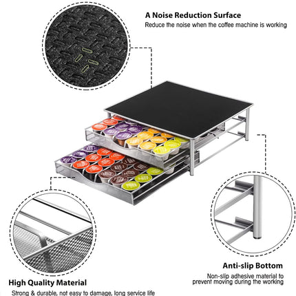 CARLA HOME K-Cup Coffee Pod Drawer for 72 Coffee Pods Storage for Home Kitchen Counter Organizer