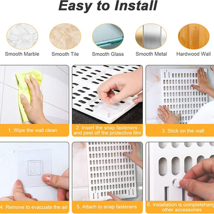 CARLA HOME Pegboard Wall Organizer Kit with 6 Modular Pegboards & 21 Accessories for Kitchen, Office, Gaming & Craft Storage
