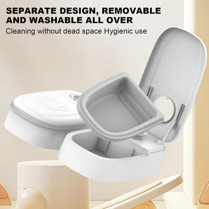 CARLA HOME 2 Meal Automatic Pet Feeder with Timer for Cat & Dog Wet & Dry Food (Dual Bowl 700ML)