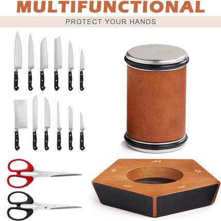 CARLA HOME Rolling Knife Sharpener Kit with 5 Magnetic Angles (12°/15°/17°/19°/22°) for Chef & Home Kitchen Use