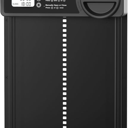 CARLA HOME Automatic Chicken Coop Door Opener with Timer Control, Anti-Pinch Protection, LCD Display & Battery Powered for Backyard Chickens
