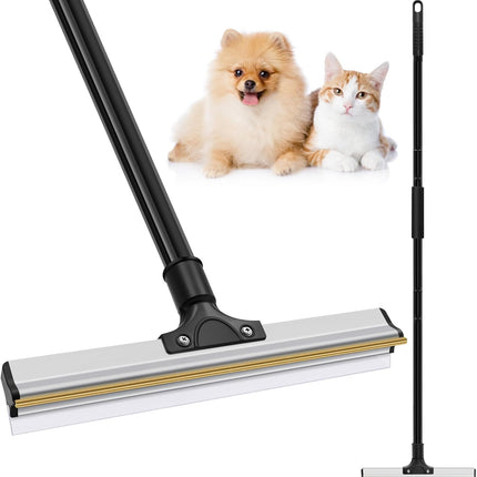 CARLA HOME Pet Hair Remover Broom with Long Handle, Reusable Fur & Lint Remover for Dog & Cat Hair