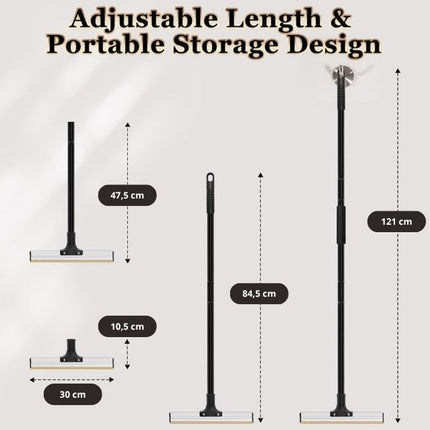 CARLA HOME Pet Hair Remover Broom with Long Handle, Reusable Fur & Lint Remover for Dog & Cat Hair