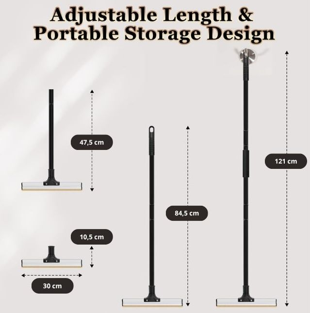 CARLA HOME Pet Hair Remover Broom with Long Handle, Reusable Fur & Lint Remover for Dog & Cat Hair