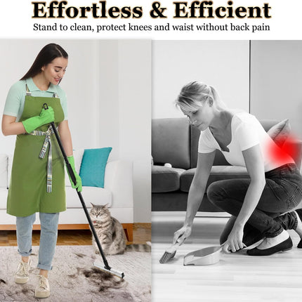 CARLA HOME Pet Hair Remover Broom with Long Handle, Reusable Fur & Lint Remover for Dog & Cat Hair