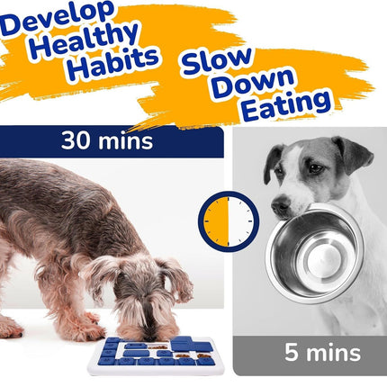 CARLA HOME Interactive Dog Puzzle Toy Slow Feeder Treat Dispenser for Dogs & Cats