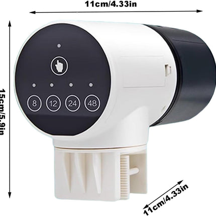 CARLA HOME Automatic Fish Feeder with Timer, Moistureproof Dispenser & Rechargeable Feeding for Aquarium or Tank