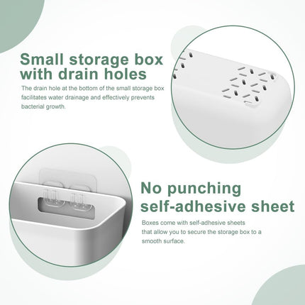 CARLA HOME 4-Pack Self-Adhesive Wall Storage Box for Cabinet Doors, Kitchen, Bathroom & Office