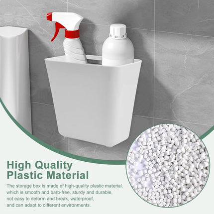 CARLA HOME 4-Pack Self-Adhesive Wall Storage Box for Cabinet Doors, Kitchen, Bathroom & Office