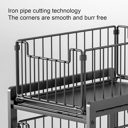 CARLA HOME 2 Tier Sliding Cabinet Organizer Drawer Storage Rack for Kitchen or Bathroom