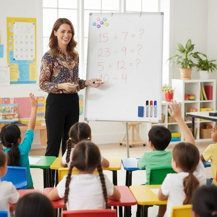 CARLA HOME Whiteboard Easel Portable Magnetic Dry Erase Board with Adjustable Tripod Stand & Height Adjustable for Office & Home (90x60cm)