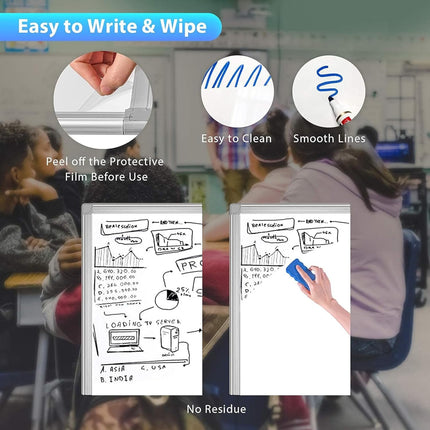 CARLA HOME Whiteboard Easel Portable Magnetic Dry Erase Board with Adjustable Tripod Stand & Height Adjustable for Office & Home (90x60cm)
