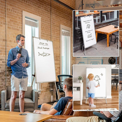 CARLA HOME Whiteboard Easel Portable Magnetic Dry Erase Board with Adjustable Tripod Stand & Height Adjustable for Office & Home (90x60cm)