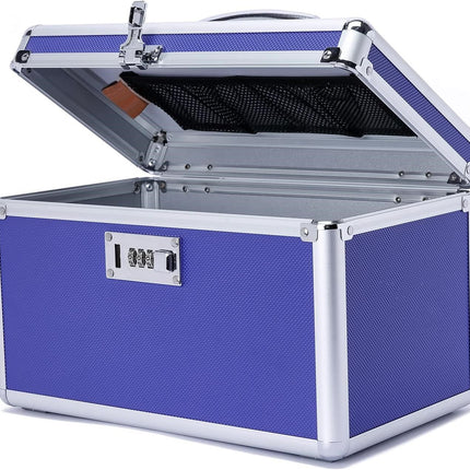 Locking Combination Medicine Box (Blue/Medium)