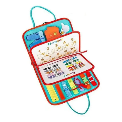 Multicolour Montessori Sensory Busy Board for Kids - Multi-Colour Learning Toy