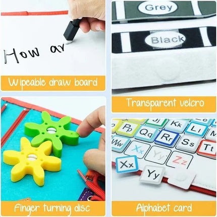 Multicolour Montessori Sensory Busy Board for Kids - Multi-Colour Learning Toy