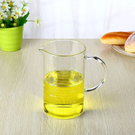Large 1000ml Clear Borosilicate Glass Measuring Cup with Direct Fire Heat Resistance