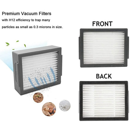 Replacement Filter Brush Parts Set for iRobot Roomba Vacuum Cleaners - Black - 22-Piece Set