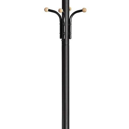 Metal Coat Rack Stand Hat Hanger, Black, 182cm