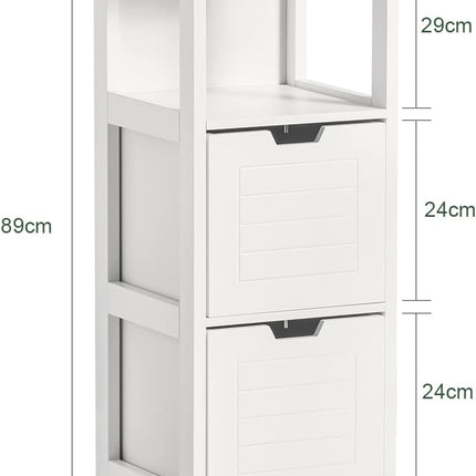 Freestanding Cabinet 2 Drawers Shelf Cupboard