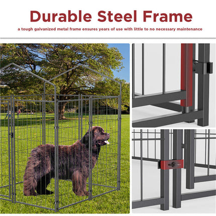 Large Outdoor Dog Kennel 250x120x165cm Pet Cage with Roof