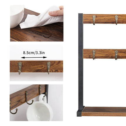 Coffee Mug Holder Stand 43.5cm High, 42cm Wide Kitchen Organizer