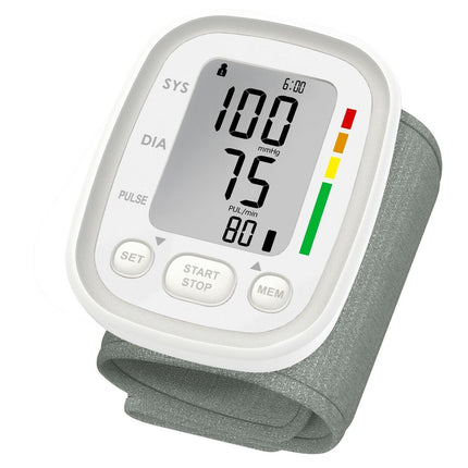 Automatic Digital Wrist Blood Pressure Monitor White