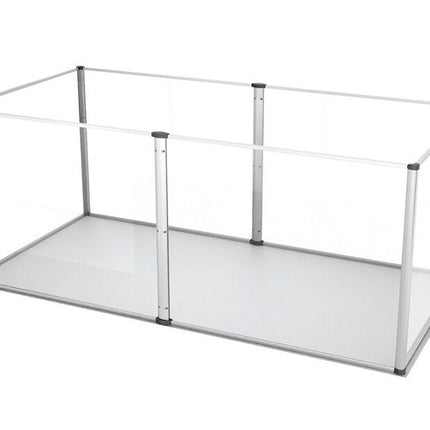 Clear Acrylic Dog Playpen 124x63x40CM, 6 Panels Cage