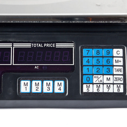 40KG Digital Kitchen Scale Metal Electronic Postal Platform