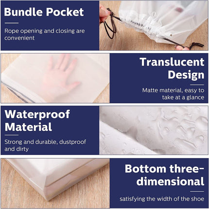 10PCS Travel Shoe Bags Portable Storage Pouch Drawstring Dust Organizer