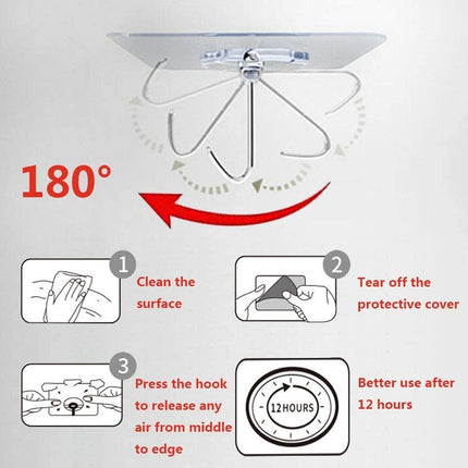 24 Packs Heavy Duty Adhesive Hooks Kitchen Wall Hooks