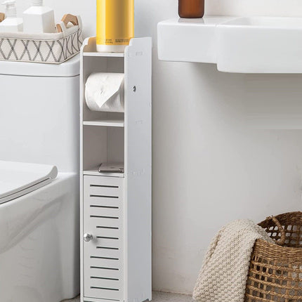 Toilet Paper Roll Holder for Bathroom with roller (White, 76cm)