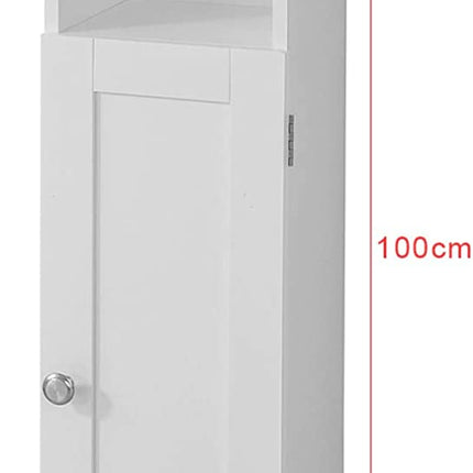 Toilet Paper Holder with Storage, Freestanding Cabinet, Toilet Brush Holder and Toilet Paper Dispenser 20x100x18 cm