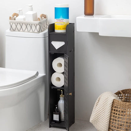 Toilet Paper Roll Holder for Bathroom (Black, 80 cm)
