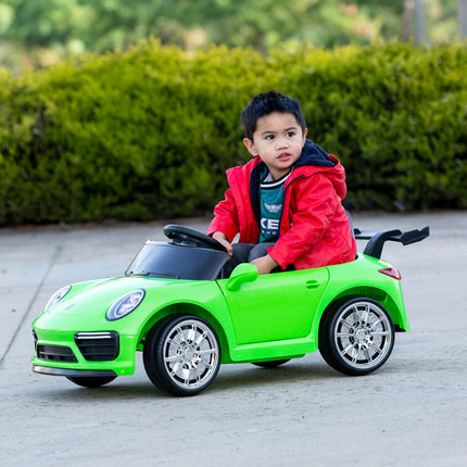 Porsche-inspired Design Ride-on (Green) Electric Car with Parental Remote Control